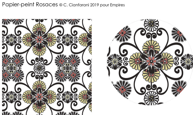 Papier peint Rosaces Avec Empires pour l'hôtel Napoléon