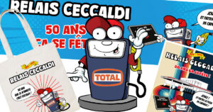 Affiches, Totebag, bannières et structures gonflable pour les 50 ans du Relais Ceccaldi